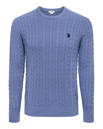 USPA Men's Bert Pullover Crewneck Blue