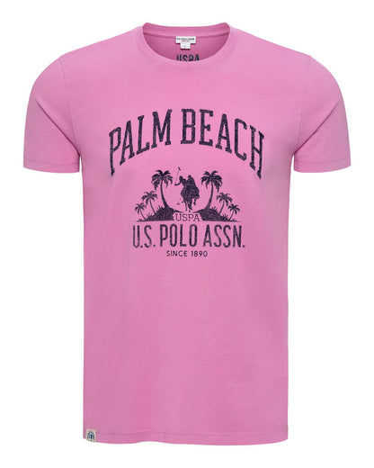 USPA Men's Wave T-Shirt w/ Palm Beach Print