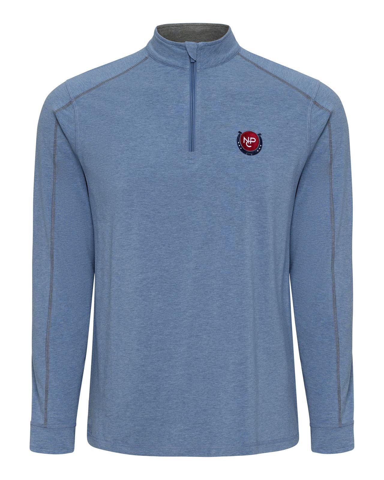 NPC Men's Quarter Zip Pullover Light Blue
