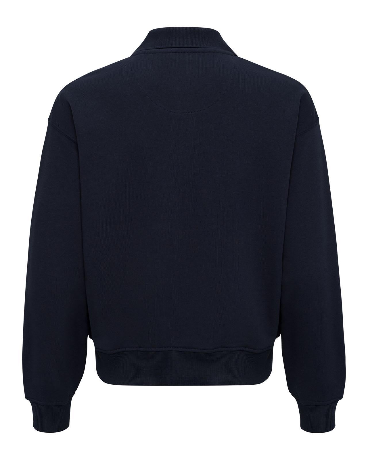 USPA Women's Wreath Graphic Tipped LB Rugby Sweat Navy Iris