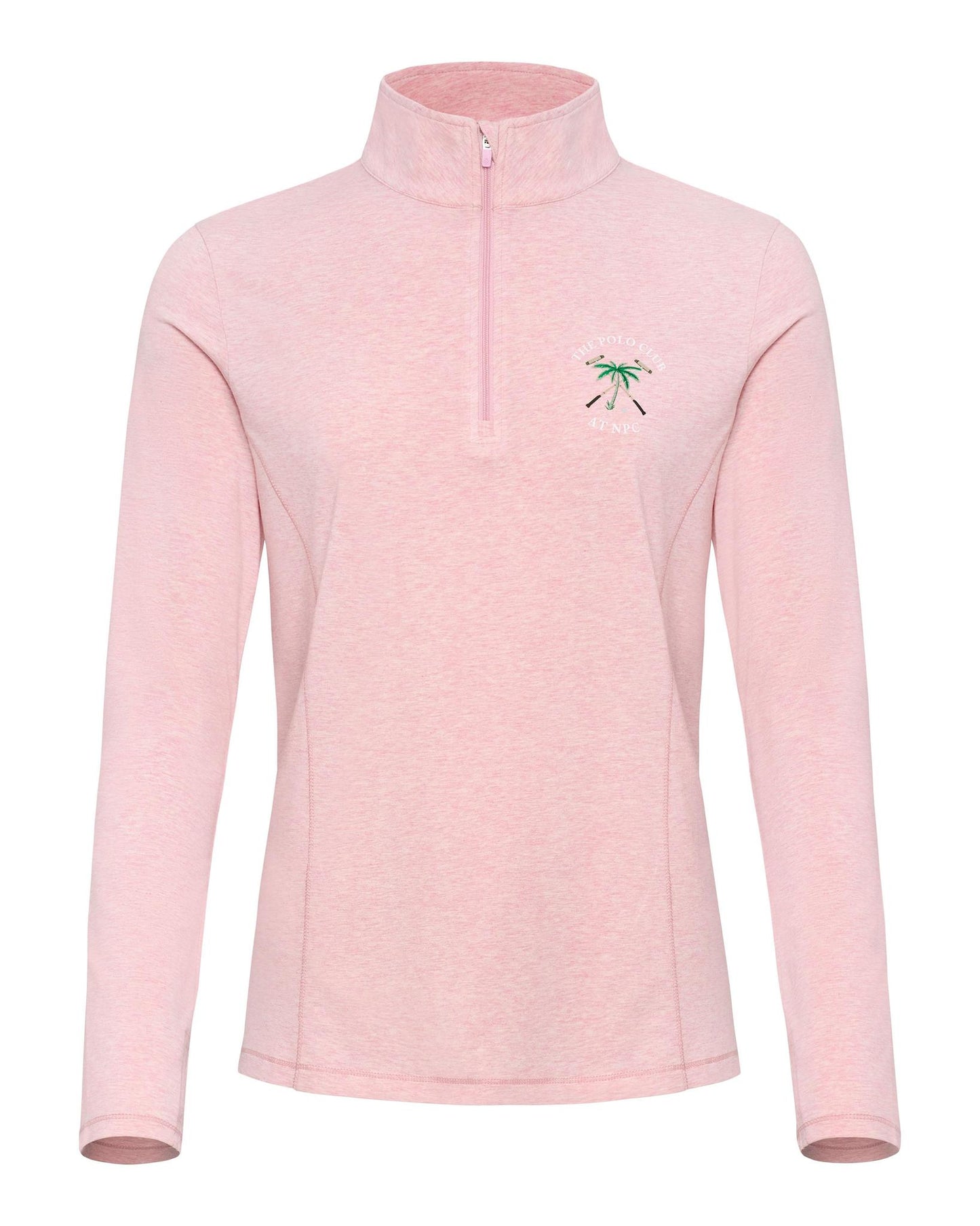 The Polo Club Women's Quarter Zip Pink Grapefruit