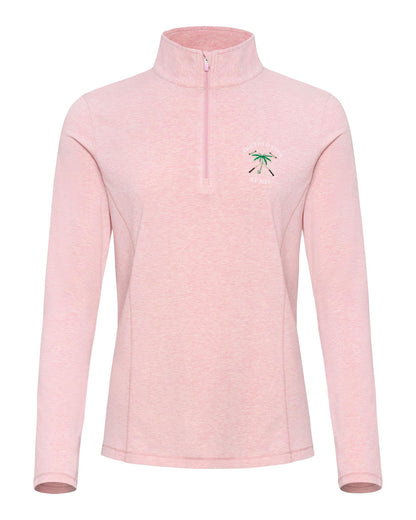 The Polo Club Women's Quarter Zip Pink Grapefruit