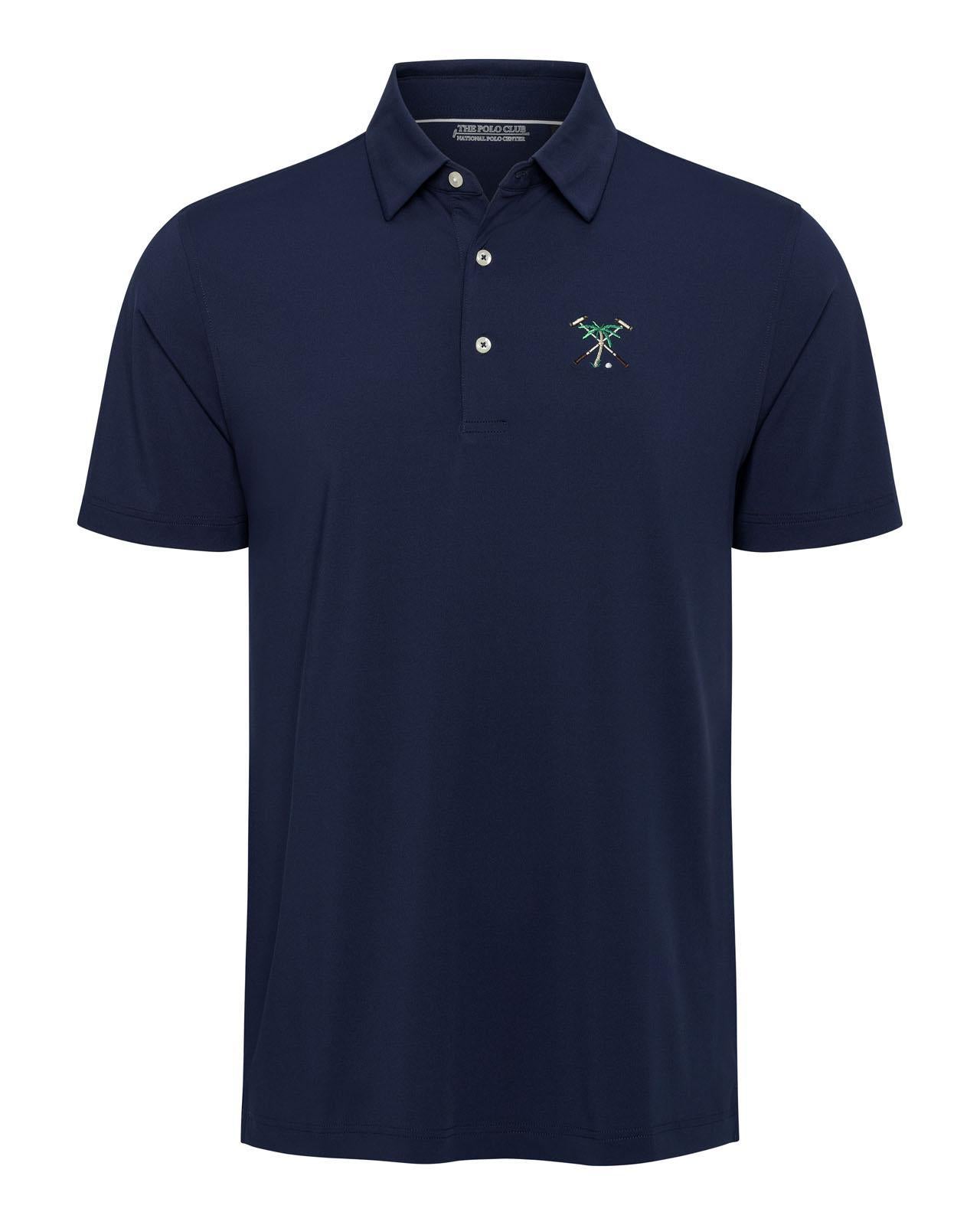The Polo Club Men's Micropoly Performance Polo Navy