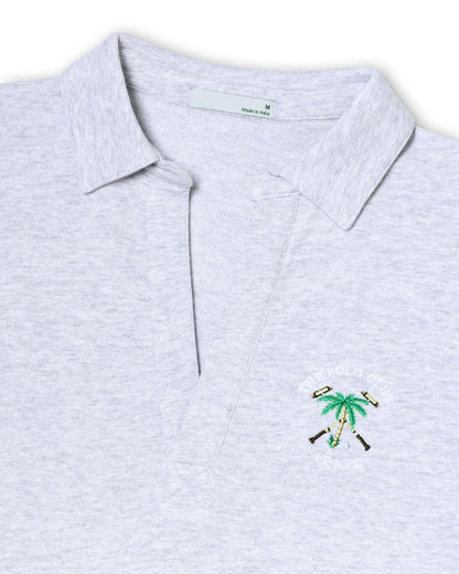 The Polo Club Women's Polo Sweatshirt Heather Grey