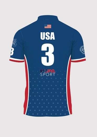 USPA Sport Paris Polo Challenge USA Gameday Performance Jersey Blue