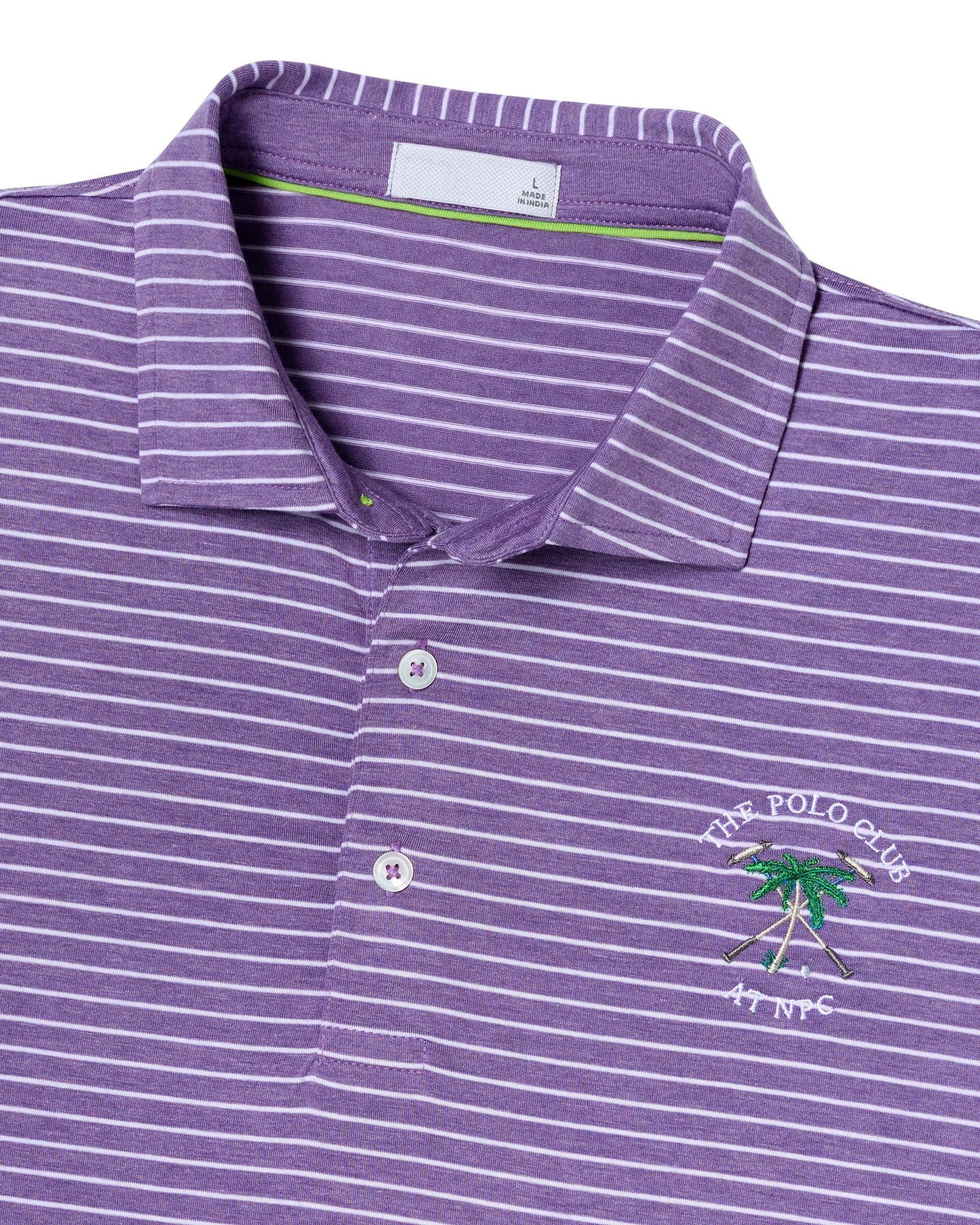 The Polo Club Men's Cloud Striped Polo Purple