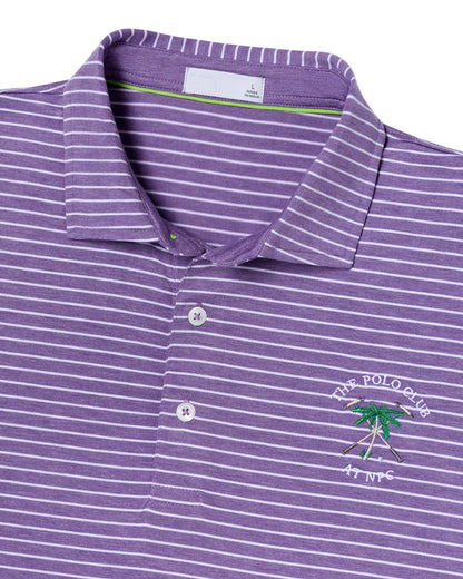 The Polo Club Men's Cloud Striped Polo Purple
