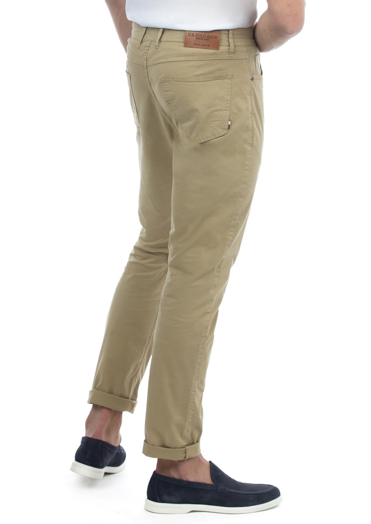 USPA Men&#39;s 5-Pocket Stretch Twill Overdyed Pant Khaki