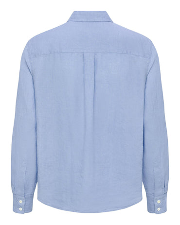 The Polo Club Women's Linen Woven Shirt Light Blue