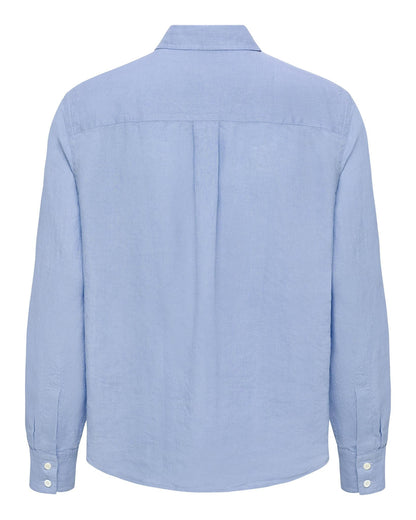 The Polo Club Women's Linen Woven Shirt Light Blue