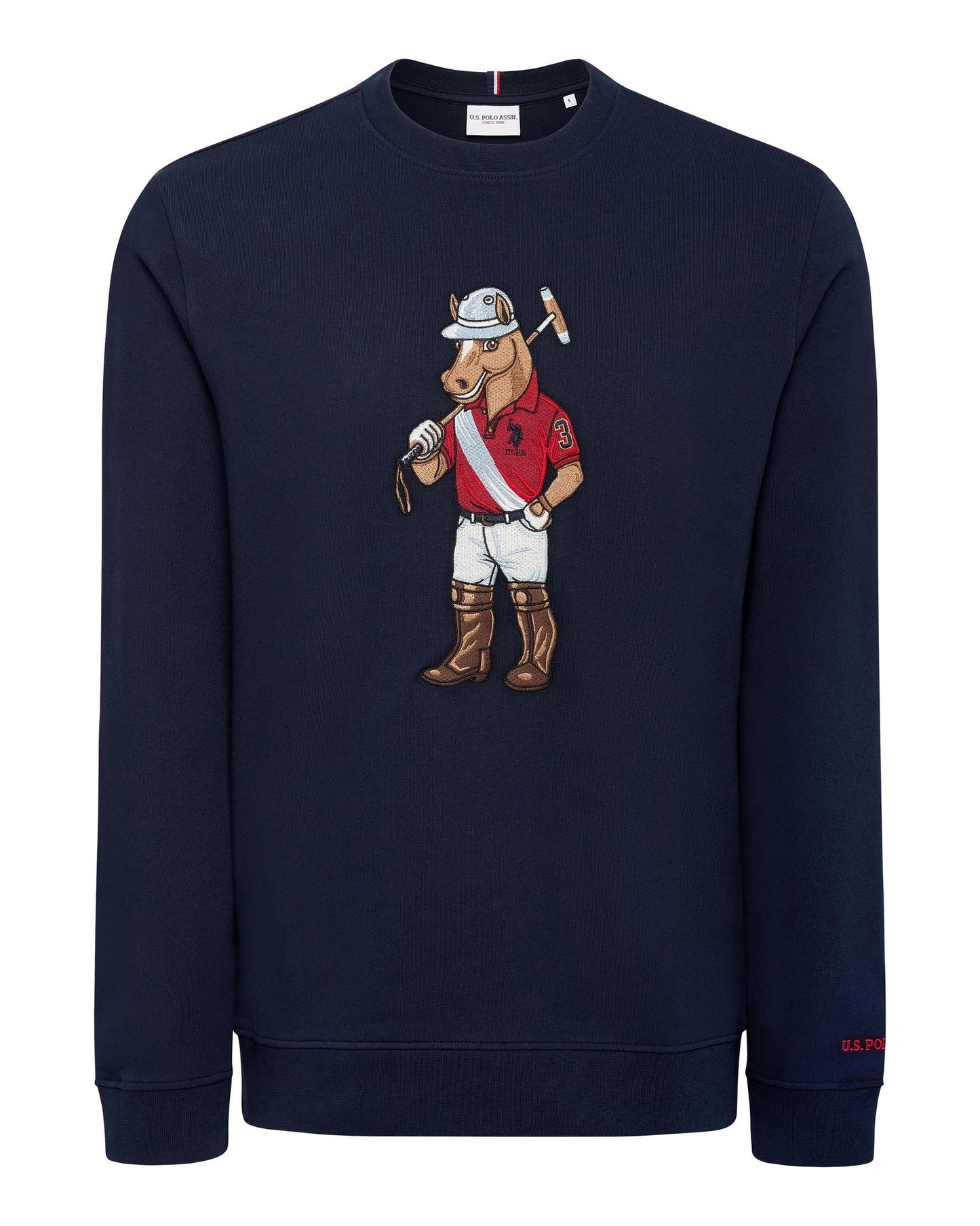 USPA Men's Chuck LS Crew Neck Sapphire Navy