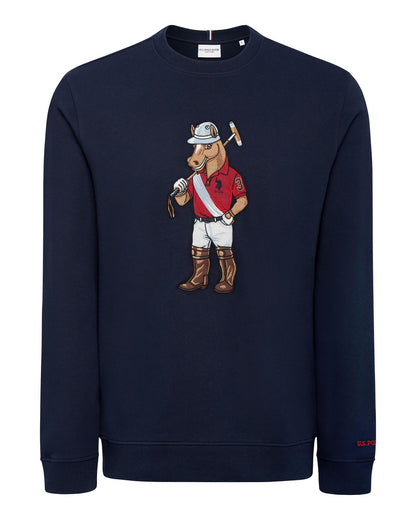 USPA Men's Chuck LS Crew Neck Sapphire Navy