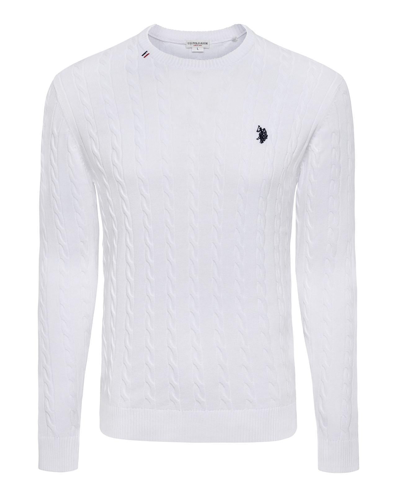 USPA Men's Bert Pullover Crewneck White