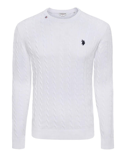 USPA Men's Bert Pullover Crewneck White