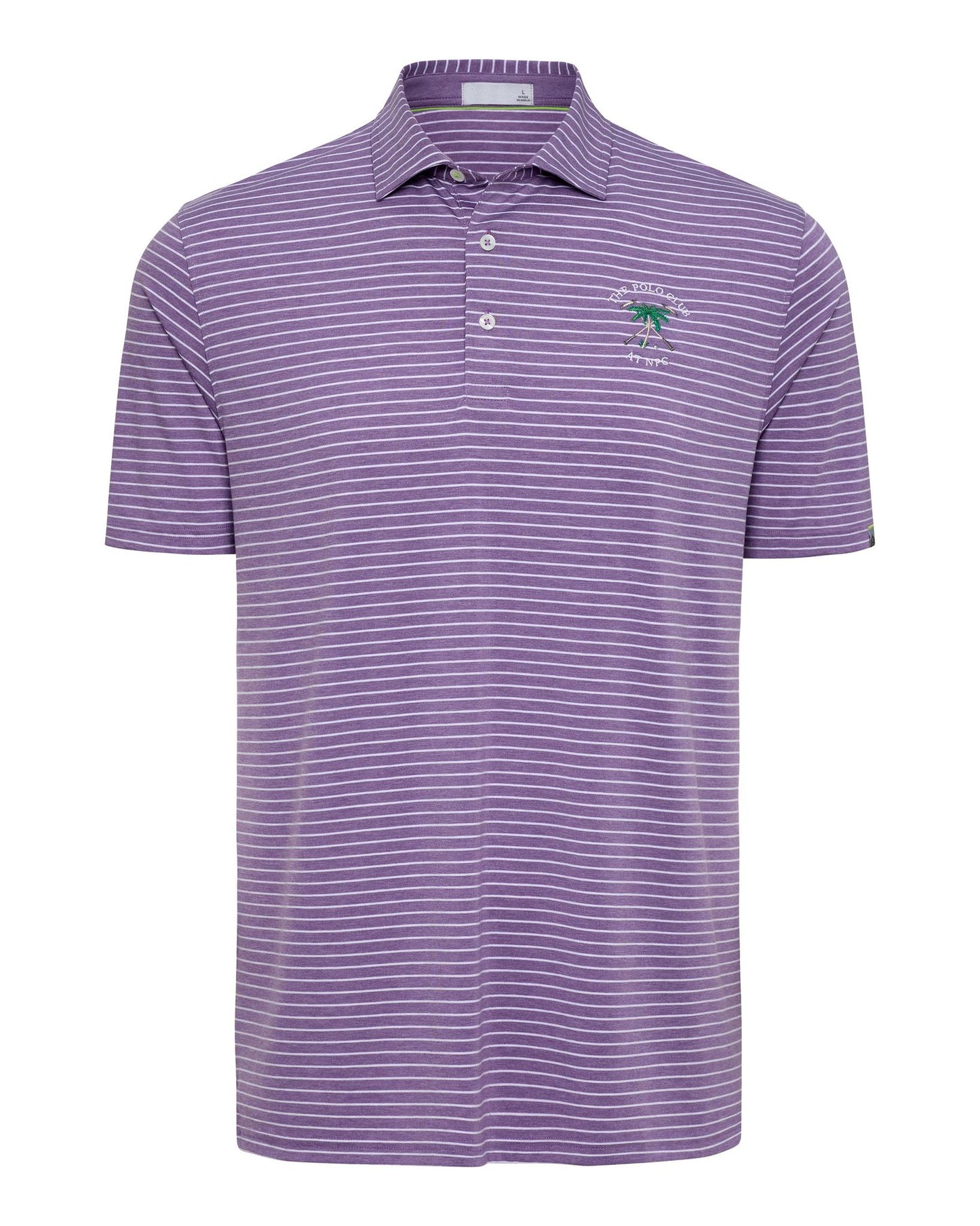 The Polo Club Men's Cloud Striped Polo Purple