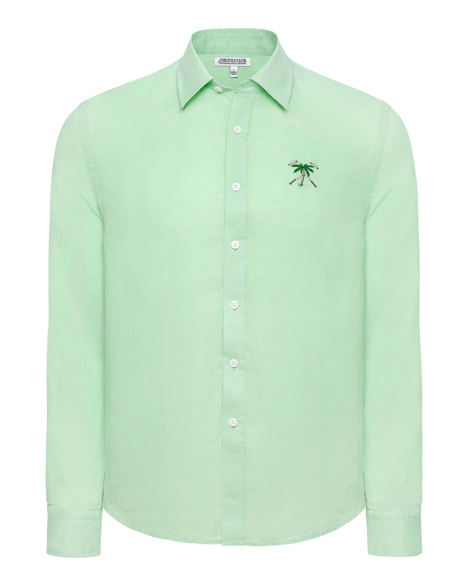 The Polo Club Men's Linen Woven Shirt Lime Green – USPA Shop The Polo Club Men's Linen Woven Shirt Lime Green – USPA Shop